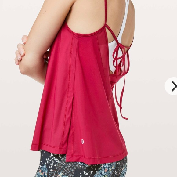 Lululemon Final Count Tank Ruby Red Size 6 - Picture 4 of 10